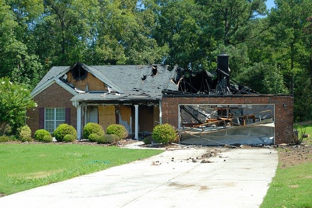 House fire damage in QC